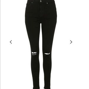 Ripped Topshop Jamie Jeans Black